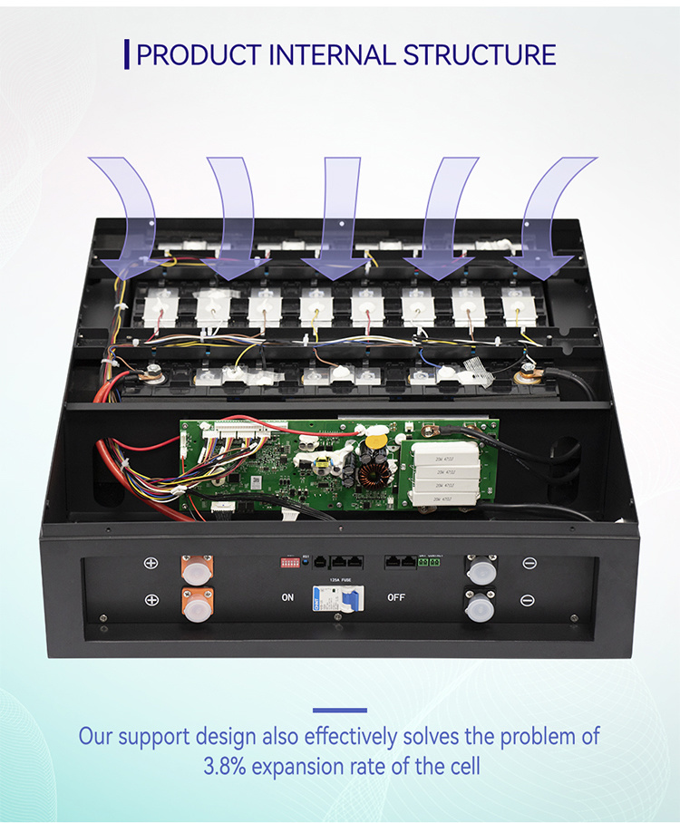 太阳能 LiFePO4 Powerwall 20kwh 家用锂电池太阳能储能包电源墙 48V 200ah 锂电池