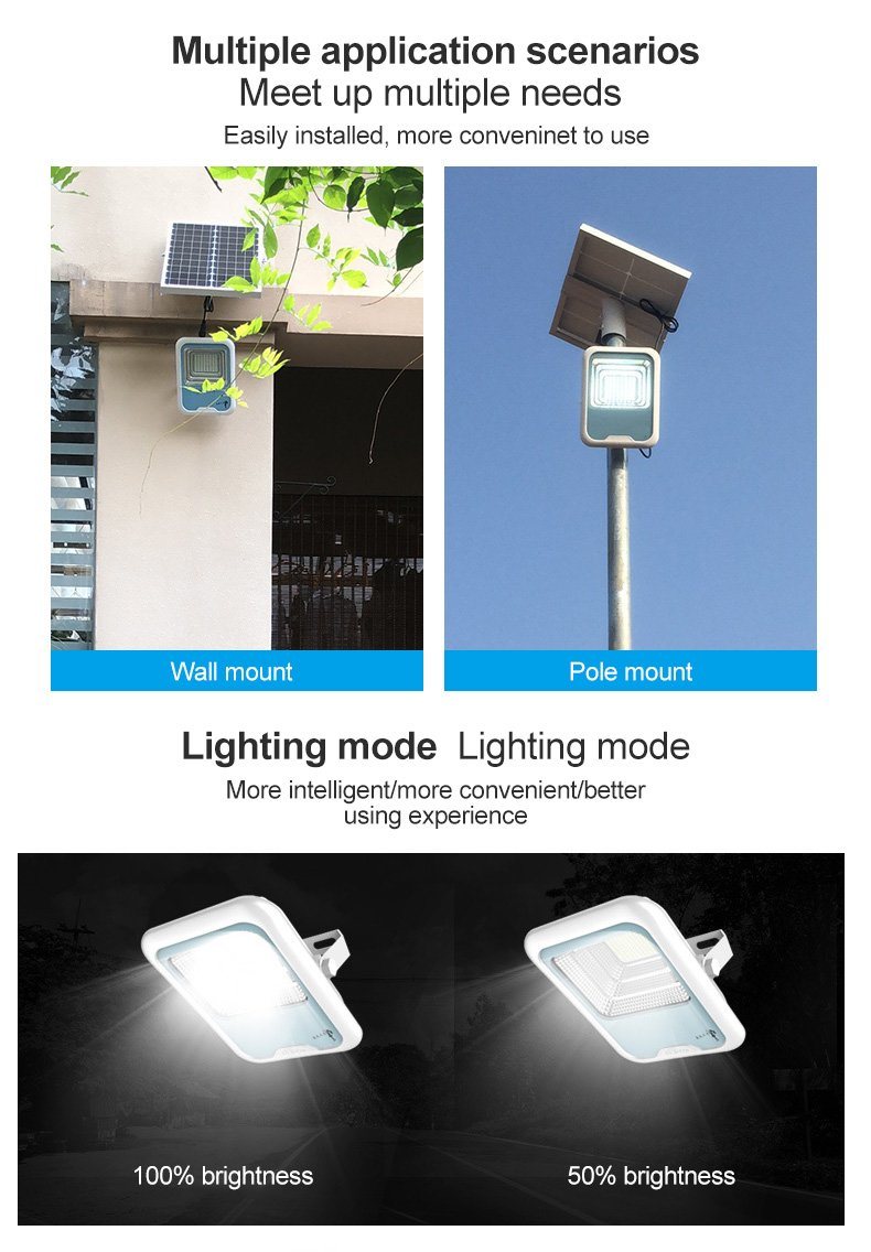 Solarpro 户外 IP67 太阳能 LED 泛光灯，壁挂式金属外壳太阳能泛光灯