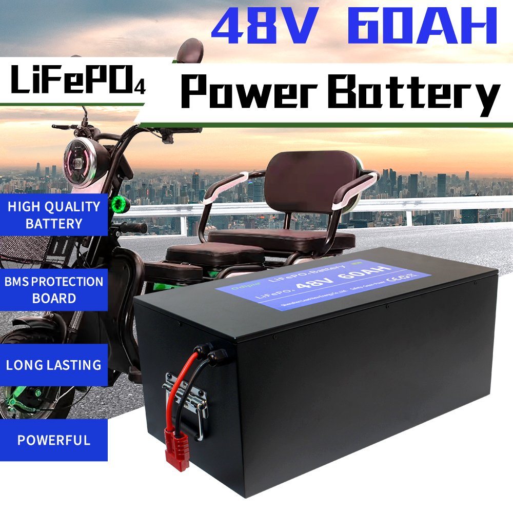 48V 15ah 30ah 45ah 60ah 100ah 200ah LiFePO4 电池组适用于电动自行车自行车/房车/高尔夫球车/船/太阳能