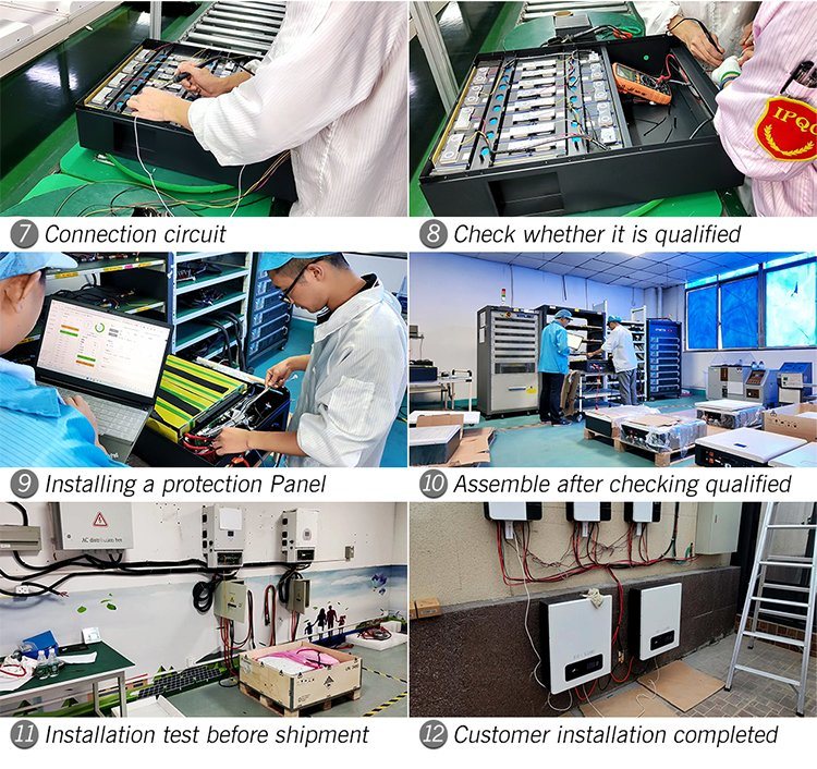 48V 51.2V 内置 16s 100A BMS Ess 柜式 6000 次循环太阳能逆变器电池 LiFePO4 离网/并网锂离子电池